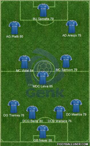 K Racing Club Genk football formation