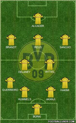 Borussia Dortmund Formation 2019
