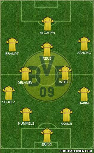 Borussia Dortmund Formation 2019