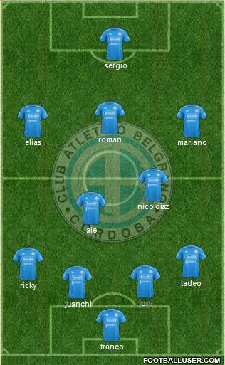 Belgrano de Córdoba football formation