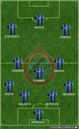 Club Brugge KV football formation