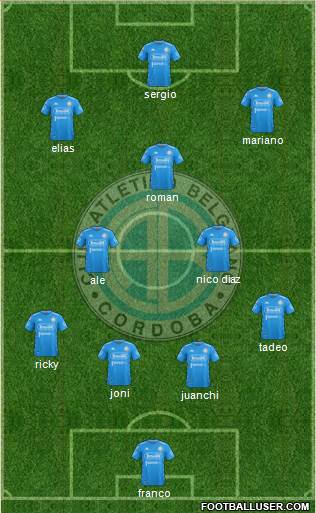 Belgrano de Córdoba football formation