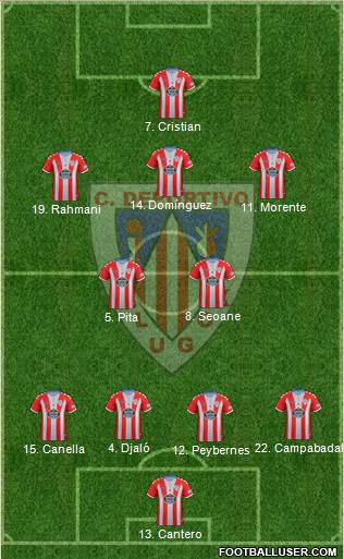 C.D. Lugo 4-2-3-1 football formation