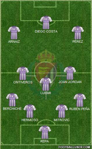 R. Valladolid C.F., S.A.D. football formation