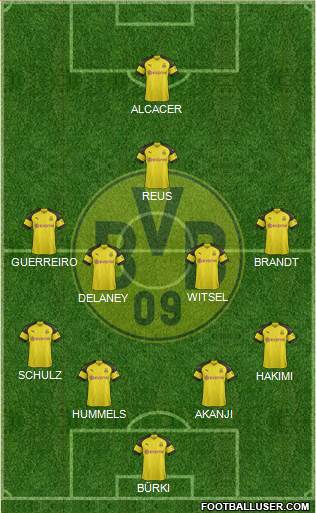 Borussia Dortmund Formation 2019