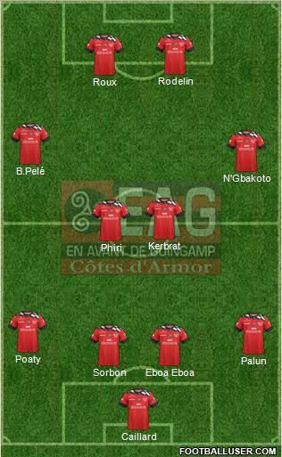 En Avant de Guingamp 4-4-2 football formation