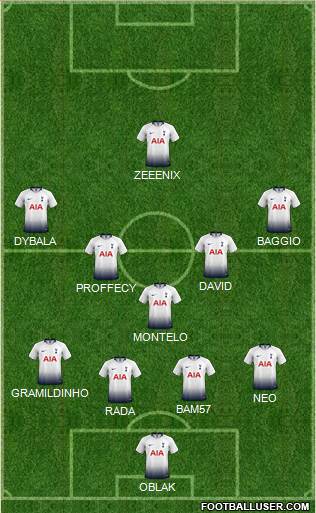 Tottenham Hotspur Formation 2019