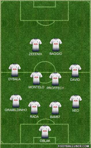 Tottenham Hotspur Formation 2019