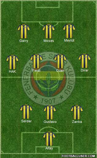 Fenerbahçe SK Formation 2019