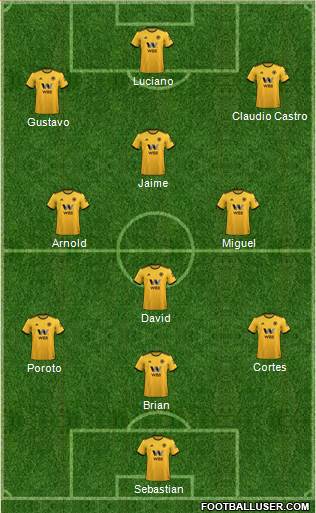 Wolverhampton Wanderers Formation 2019