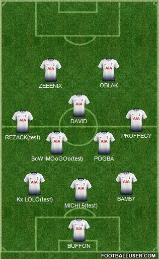 Tottenham Hotspur Formation 2019