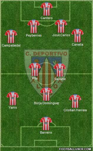 C.D. Lugo 4-2-3-1 football formation