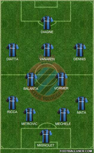Club Brugge KV Formation 2019