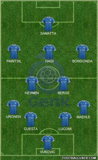 K Racing Club Genk football formation