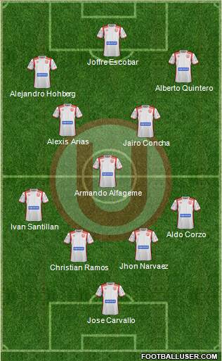 C Universitario D football formation