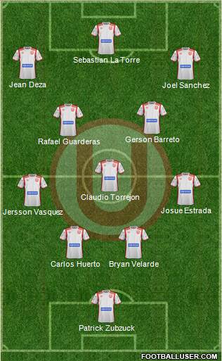 C Universitario D football formation