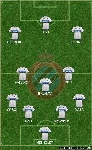 Club Brugge KV football formation