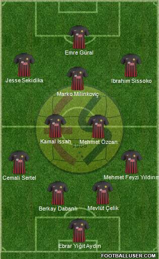 Eskisehirspor football formation