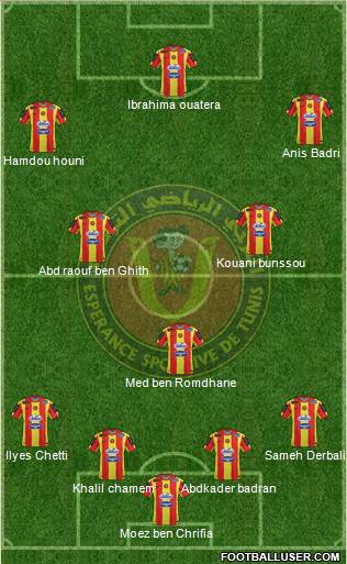 Espérance Sportive de Tunis 4-3-3 football formation