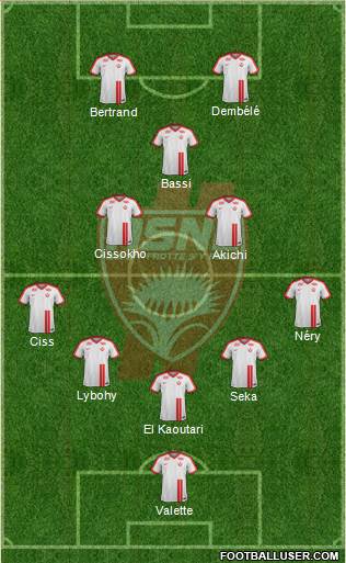 A.S. Nancy Lorraine 3-5-2 football formation