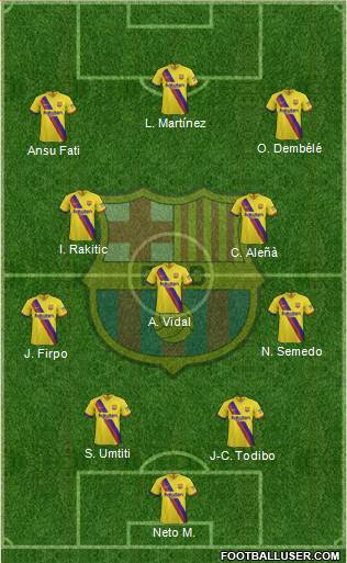 F.C. Barcelona Formation 2019
