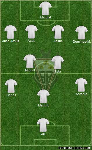 Albacete B., S.A.D. football formation