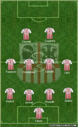 Athletic Club Ajaccien Football 4-4-2 football formation