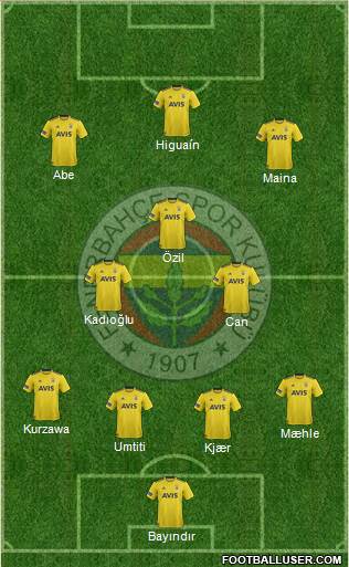 Fenerbahçe SK Formation 2019