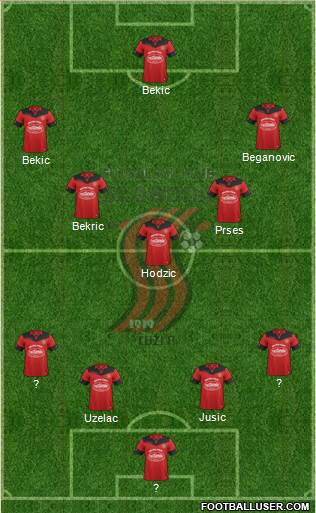 FK Sloboda Tuzla football formation