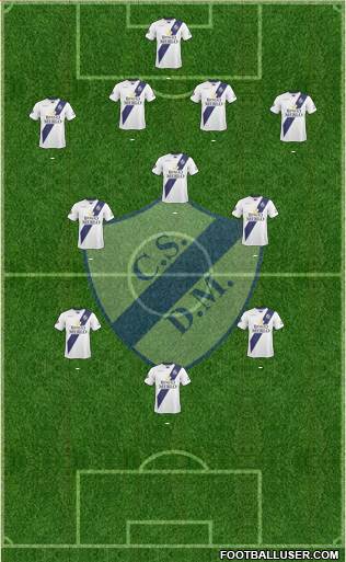 Deportivo Merlo 4-3-3 football formation