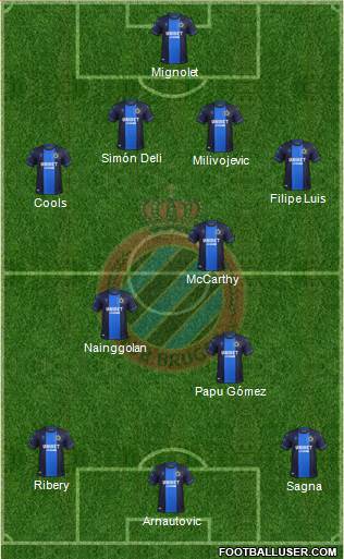 Club Brugge KV football formation