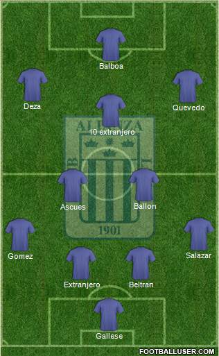 C Alianza Lima Formation 2019