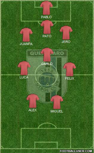 Club de Fútbol Gallos Blancos Formation 2019