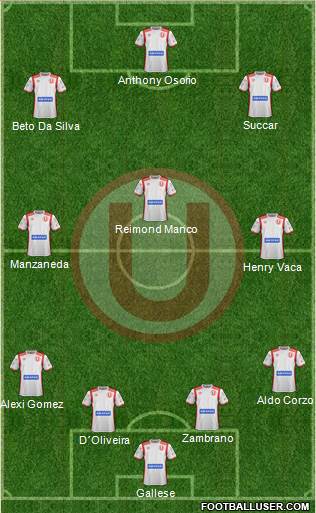 C Universitario D football formation