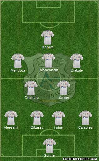Amiens Sporting Club Football Formation 2019
