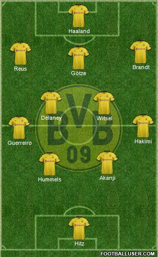 Borussia Dortmund Formation 2020