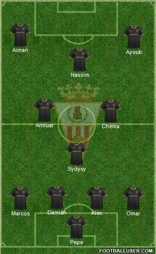 Algeciras C.F. football formation