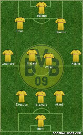 Borussia Dortmund Formation 2020