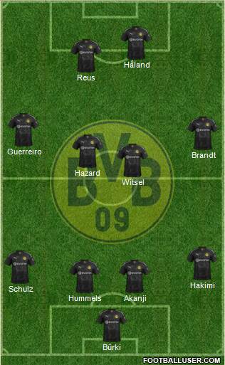 Borussia Dortmund Formation 2020