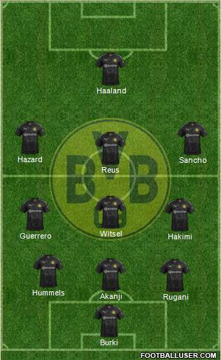 Borussia Dortmund Formation 2020
