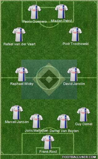 Hamburger SV 4-4-2 football formation