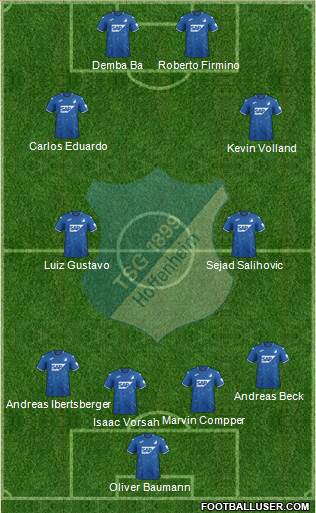 TSG 1899 Hoffenheim 4-4-2 football formation