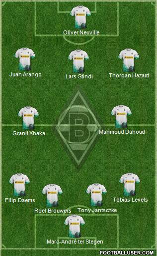 Borussia Mönchengladbach 4-5-1 football formation