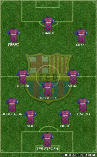 F.C. Barcelona Formation 2020