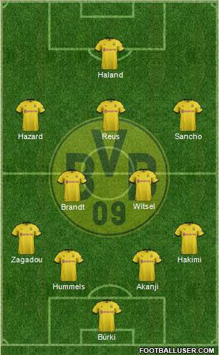 Borussia Dortmund Formation 2020
