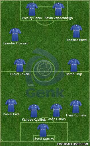 K Racing Club Genk 4-4-2 football formation