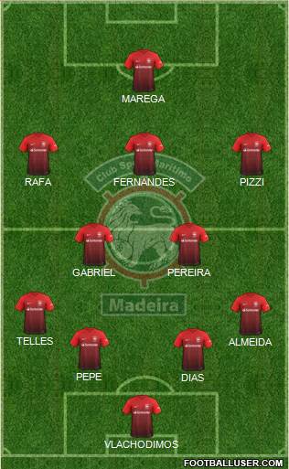 Clube Sport Marítimo - SAD 4-2-3-1 football formation