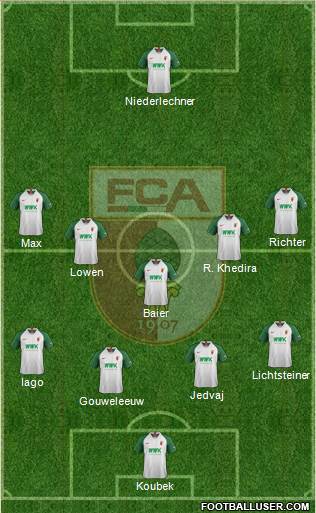 FC Augsburg Formation 2020