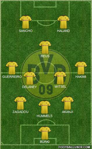 Borussia Dortmund Formation 2020