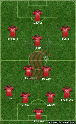 FK Sloboda Tuzla football formation